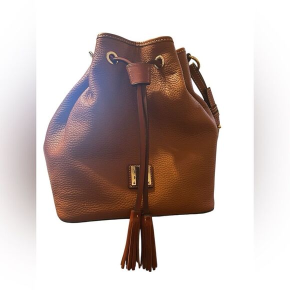 Dooney & Bourke Brown Leather Bucket Bag - Picture 6 of 16